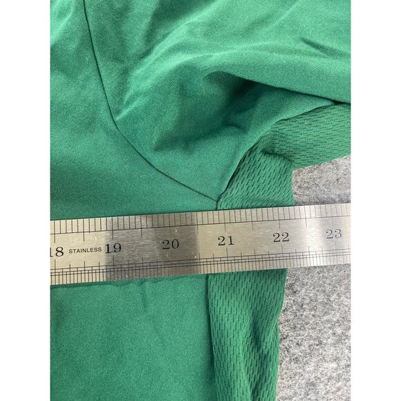 Adidas Green Athletic Short Sleeve Quarter Zip T-Shirt Men's Size Large - Picture 6 of 8